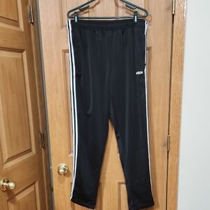 Adidas Men's Track Pants with White Stripes